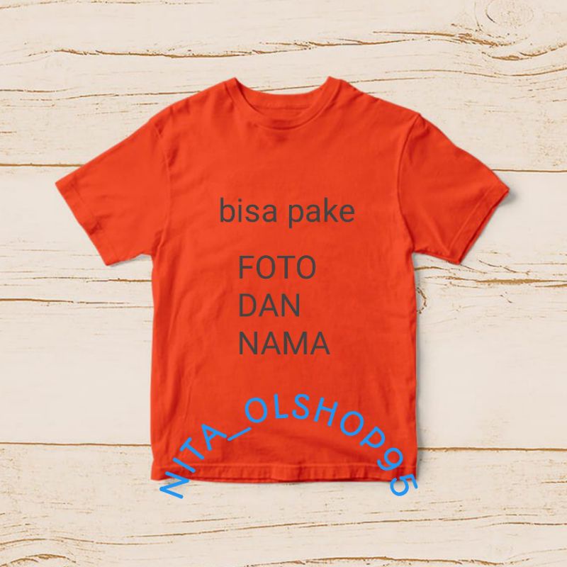 baju anak custom, bisa pake foto dan nama