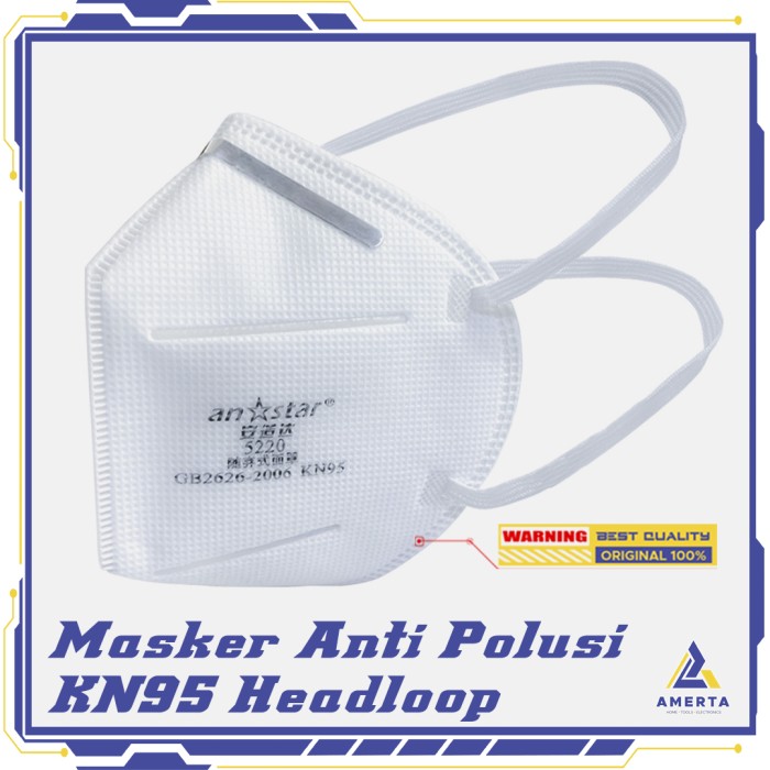 Masker Anti Polusi Virus Xiaomi Purely Anstar KN95 Headloop Hijab