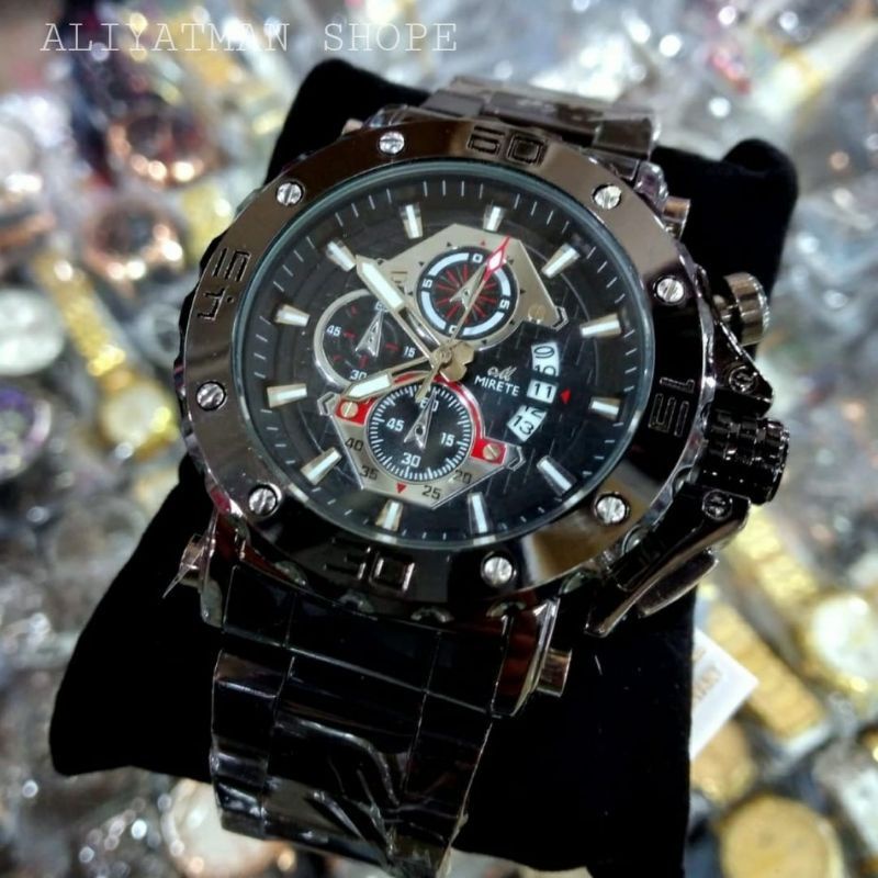 Jam Tangan Pria Mirete Original Terbaru Rantai Stainlees Steel Fitur Tanggal Otomatis_ Jam Tangan Import Kasual Analog Mewah Pria Elegan_Sporty Olahraga Model Ac_Jam Mirete_Skm_Nort_Baja Cod Terbaru_ Jam Tangan Terbaru_Kuarsa_Jam Fashion Pria MIRETE