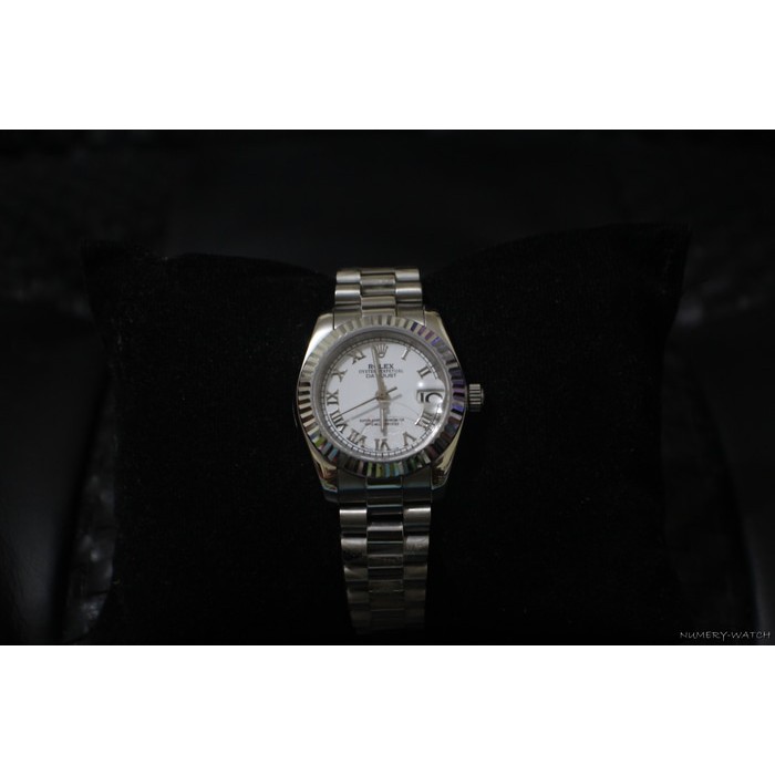 Jam Tangan Rolex White Date Just Oyster Perpetual Size M