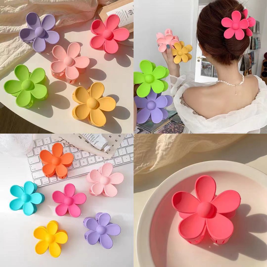 Korean Style Summer Bright Color All Match Big Flower Styling Hair Clip Hair Accessories for Women Birthday Gift