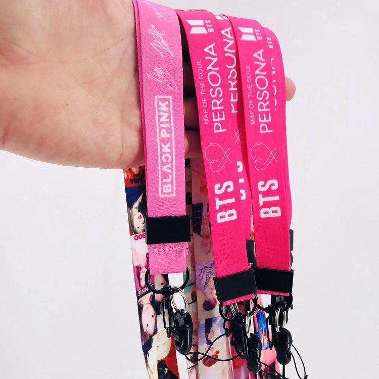 Tali Lanyard Holder HP Kpop BTS  BLACKPINK Warna Pink 