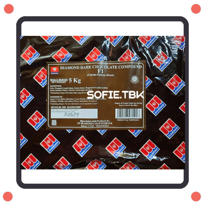 (REPACK/ECERAN) Coklat Batangan Kiloan/DARK COKLAT BATANG DIAMOND F1