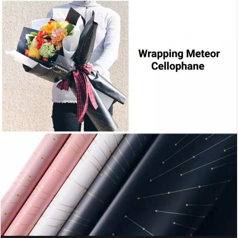 

(Lembaran) Korean Flower Warpping Meteor Cellophane/Kertas Bunga