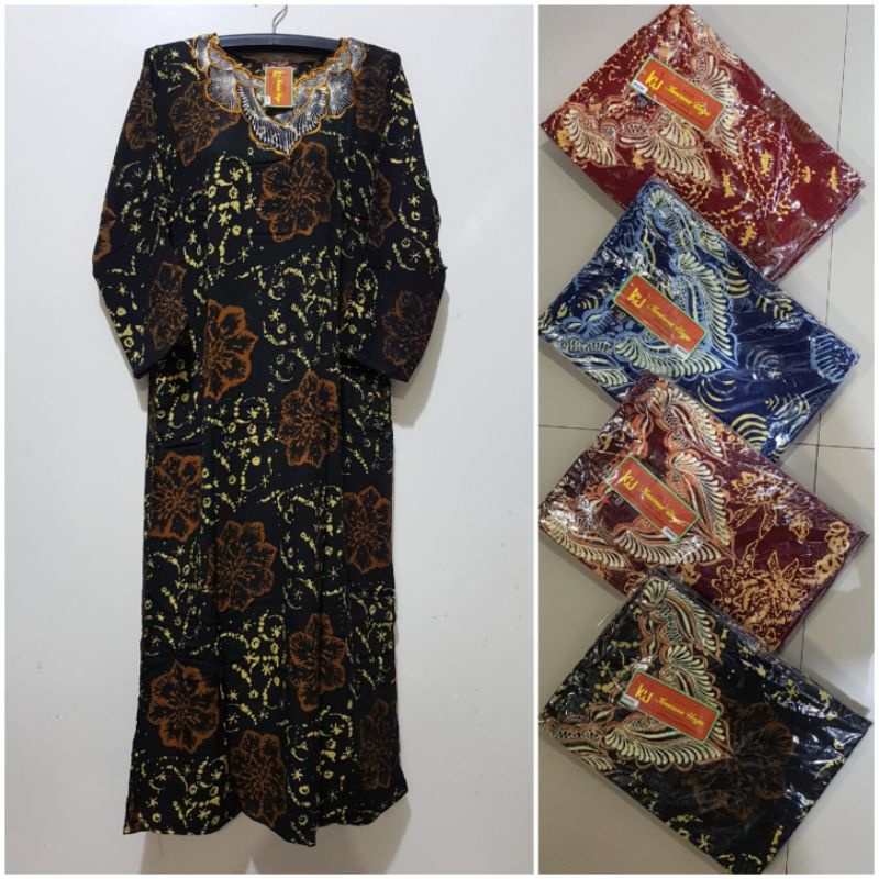 YULI - LONGDRES TRANCANG LD 100 CM PB 128 CM BATIK KENCANA UNGU LABEL COKLAT  KUC