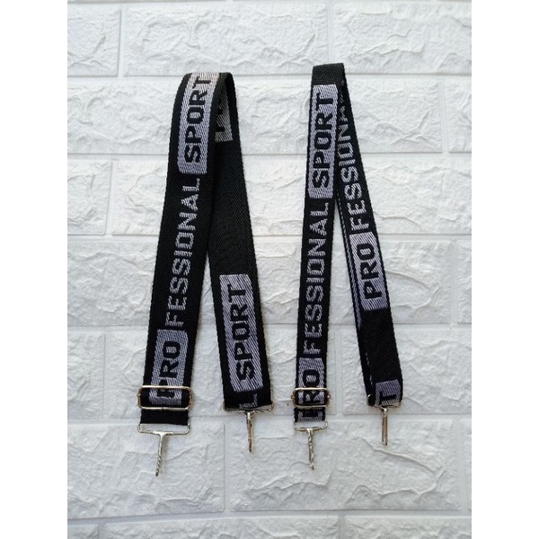 LONGSTRAP / TALI TAS SELEMPANG MOTIF PROFESIONAL SPORT UK 3,8CM &amp; 2,5CM NIKEL