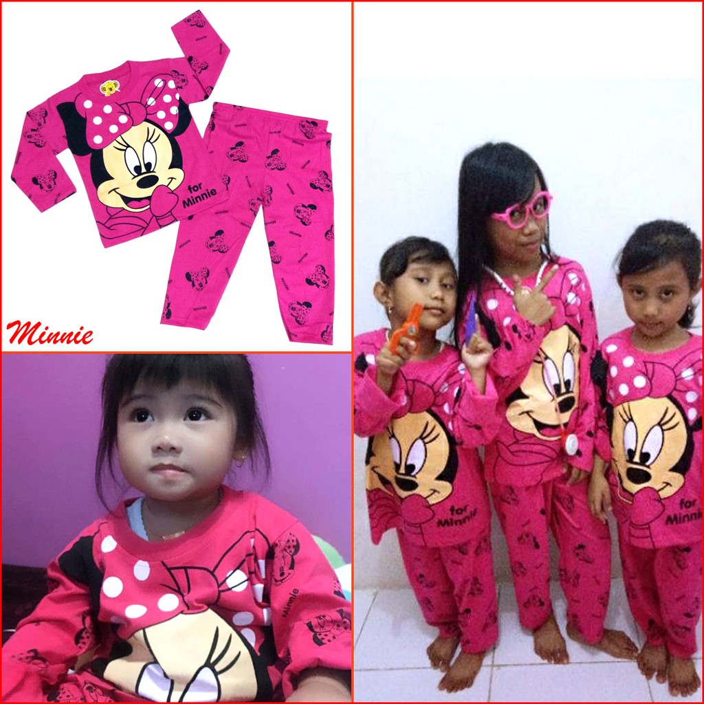 MINNIE MOUSE 0 10 Tahun MARUNO Baju  Tidur  Piyama Anak  