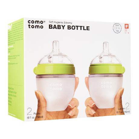 ComoTomo Twin 150ml - Como Tomo Baby Bottle 150 x 2 ( Green / Pink )