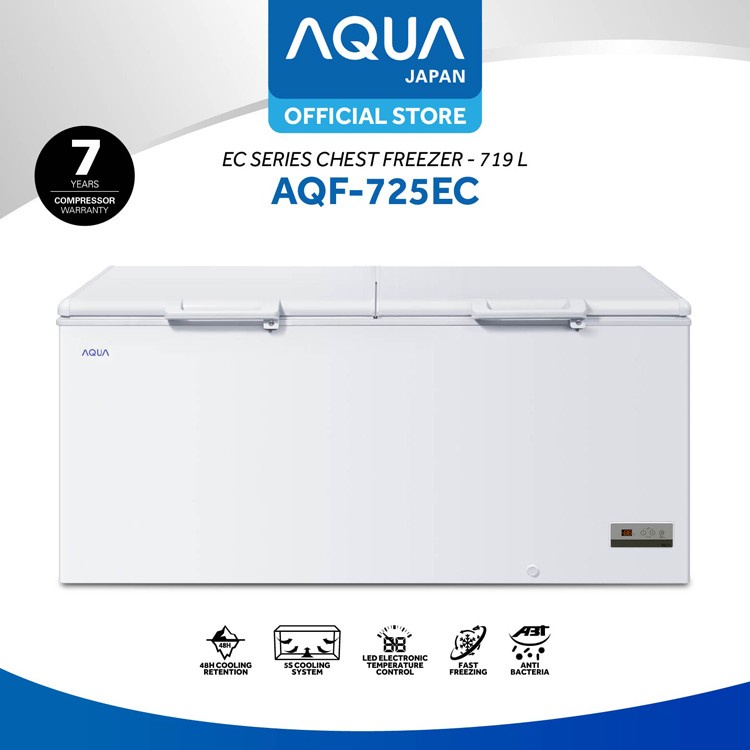 AQUA Chest Freezer 719 Liter AQF-725EC / Freezer Box 280 Watt AQF725EC / AQF725