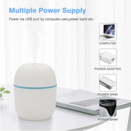 Humidifier Udara Bentuk Telur Purifier Air Diffuser Portable Penjernih Ruang 220ml