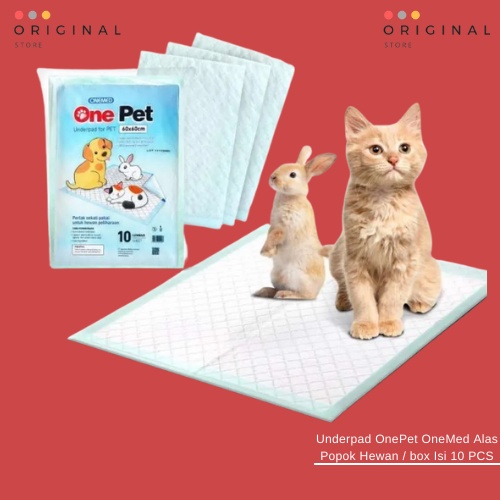 Underpad One Pet / Toilet Training / Tatakan Kencing Hewan 60x60cm ANJING KUCING ONEMED ISI 10