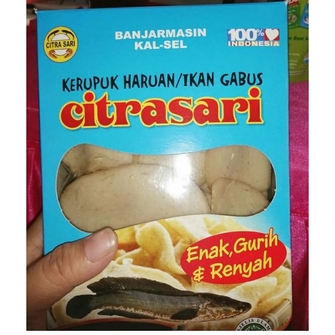 

Kerupuk Ikan Haruan (Gabus) Citra Sari - kemasan box