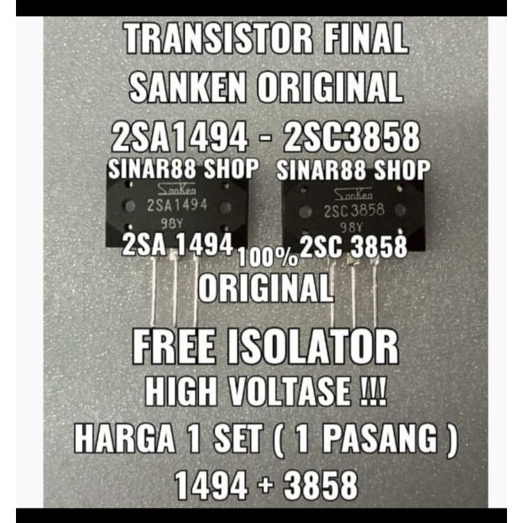 TR FINAL SANKEN 2SA1494 - 2SC3858 ORIGINAL