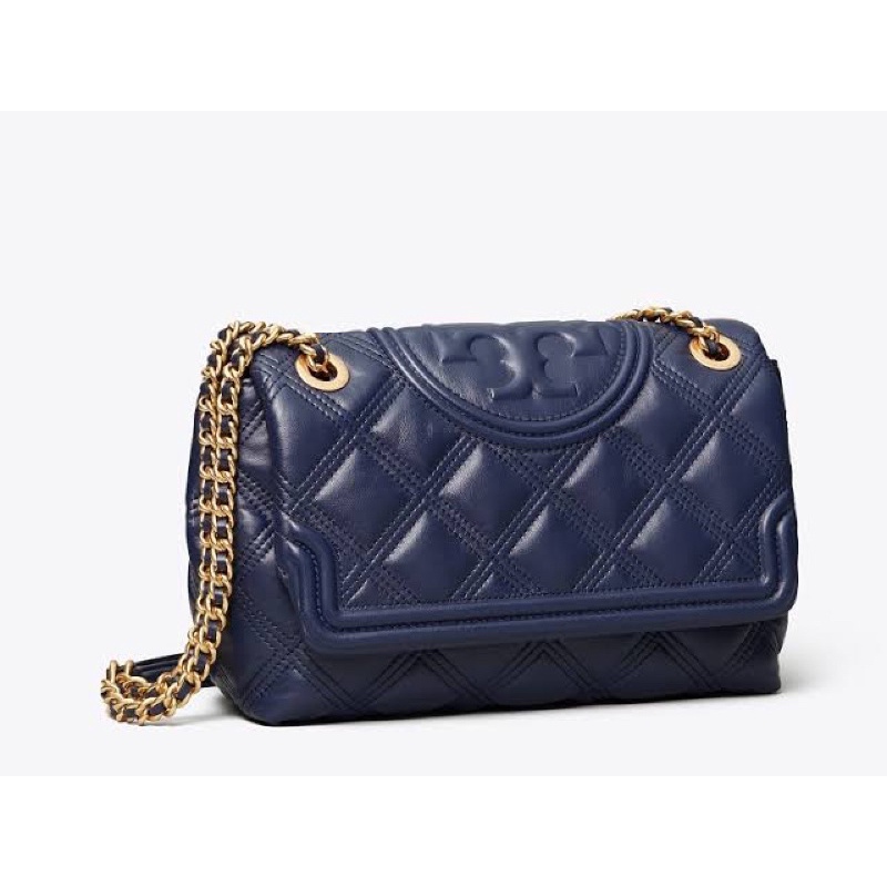 TB TORY BURCH FLEMING SOFT CONVERTIBLE SHOULDER BAG ROYAL NAVY