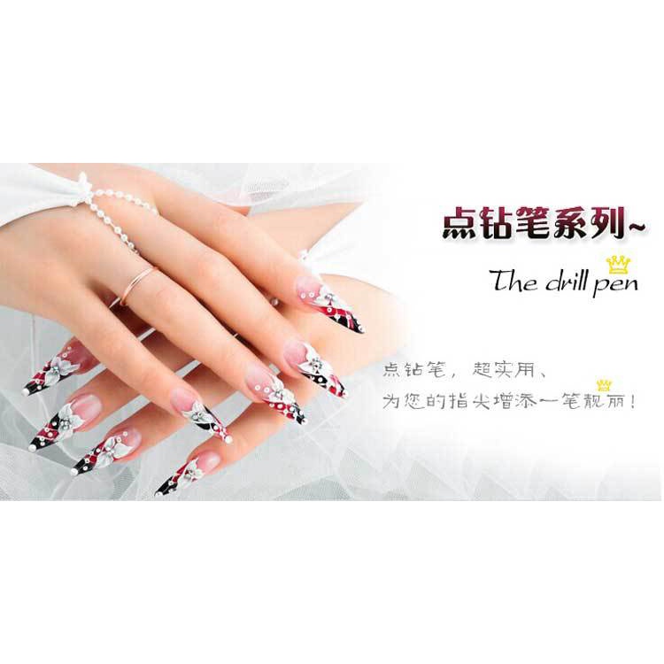 Pretty Nail Art Tools Rhinestone Picker Pencil Long / Pensil Aksesoris / Pensil White Aksesoris nailart