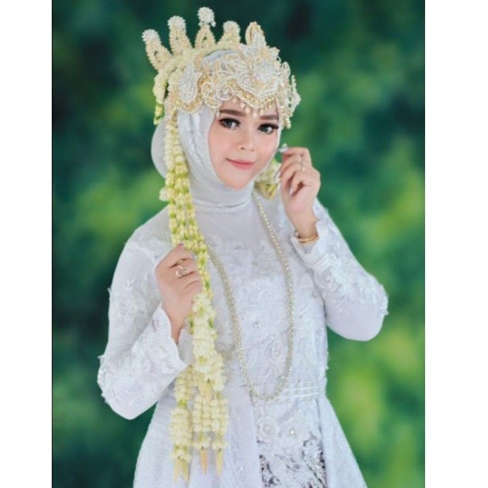 Atasan baju pengantin/kebaya modern putih 3,D