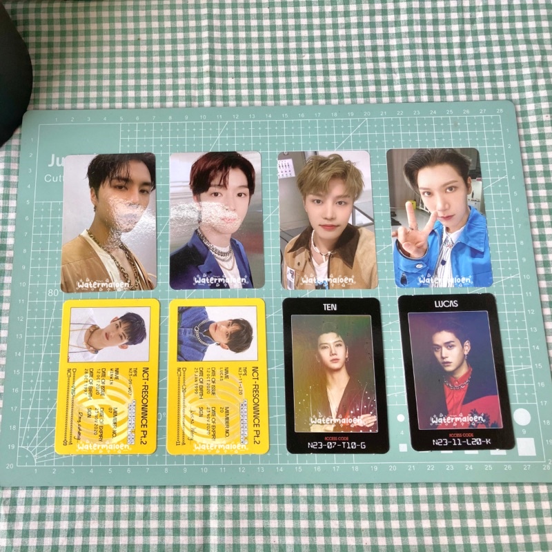 NCT JOHNNY SEUNGCHAN TAEIL TEN WINWIN LUCAS RESONANCE FUTURE DEPATURE ID CARD ACCESS CARDPHOTOCARD