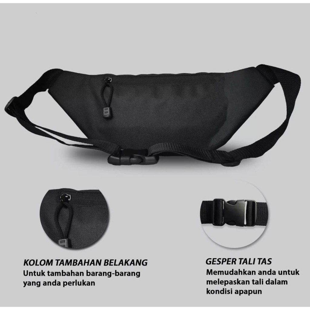 Tas Selempang Pria Waistbag Tas Pinggang Slempang Pria Outdoor Trendy