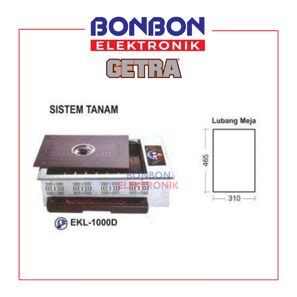 Jual GETRA Yakiniku Stove EKL 1000D Kompor Listrik Sistem Tanam BBQ