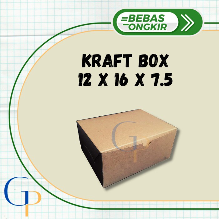 

Dus Snack 12x16 Kraft Non Laminasi/ Dus Kue Warna Cokelat