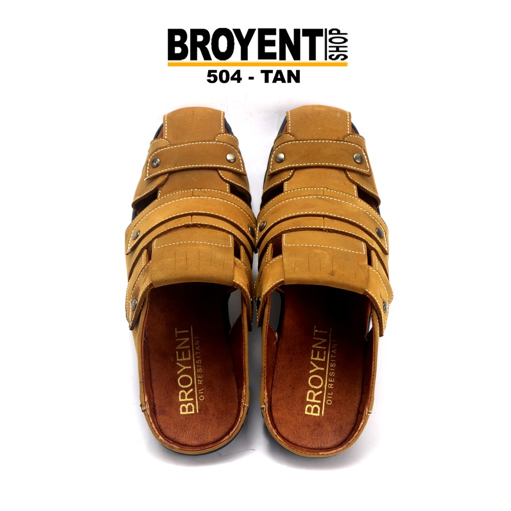 Sepatu sandal Pria Casual Bustong Kulit Asli 504