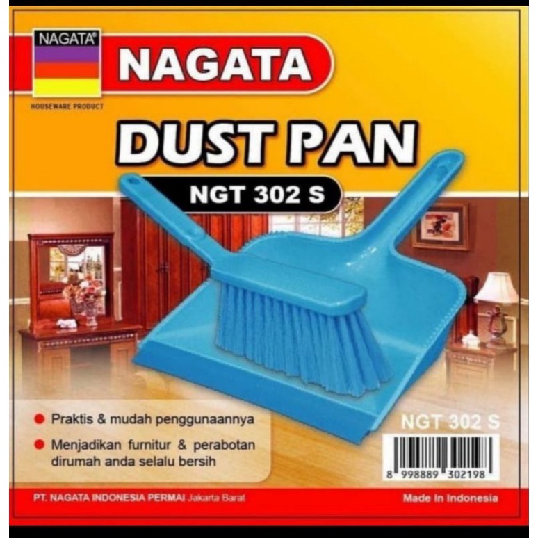 Pengki+Sapu Sikat Set Mini, Dust pan mobil, sikat Dapur, Nagata 302S