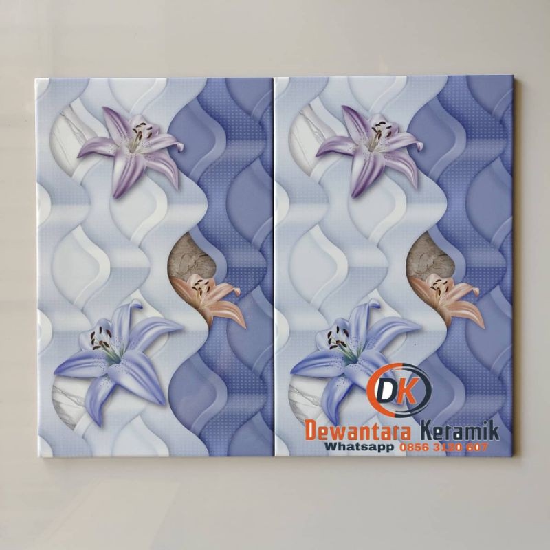 Keramik Dinding 25x40 Uno Lily BL Pare Kediri