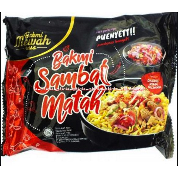 Bakmi Mewah Bakmi Sop Buntut Sambal matah Instant 122gr mie instan dengan cabe