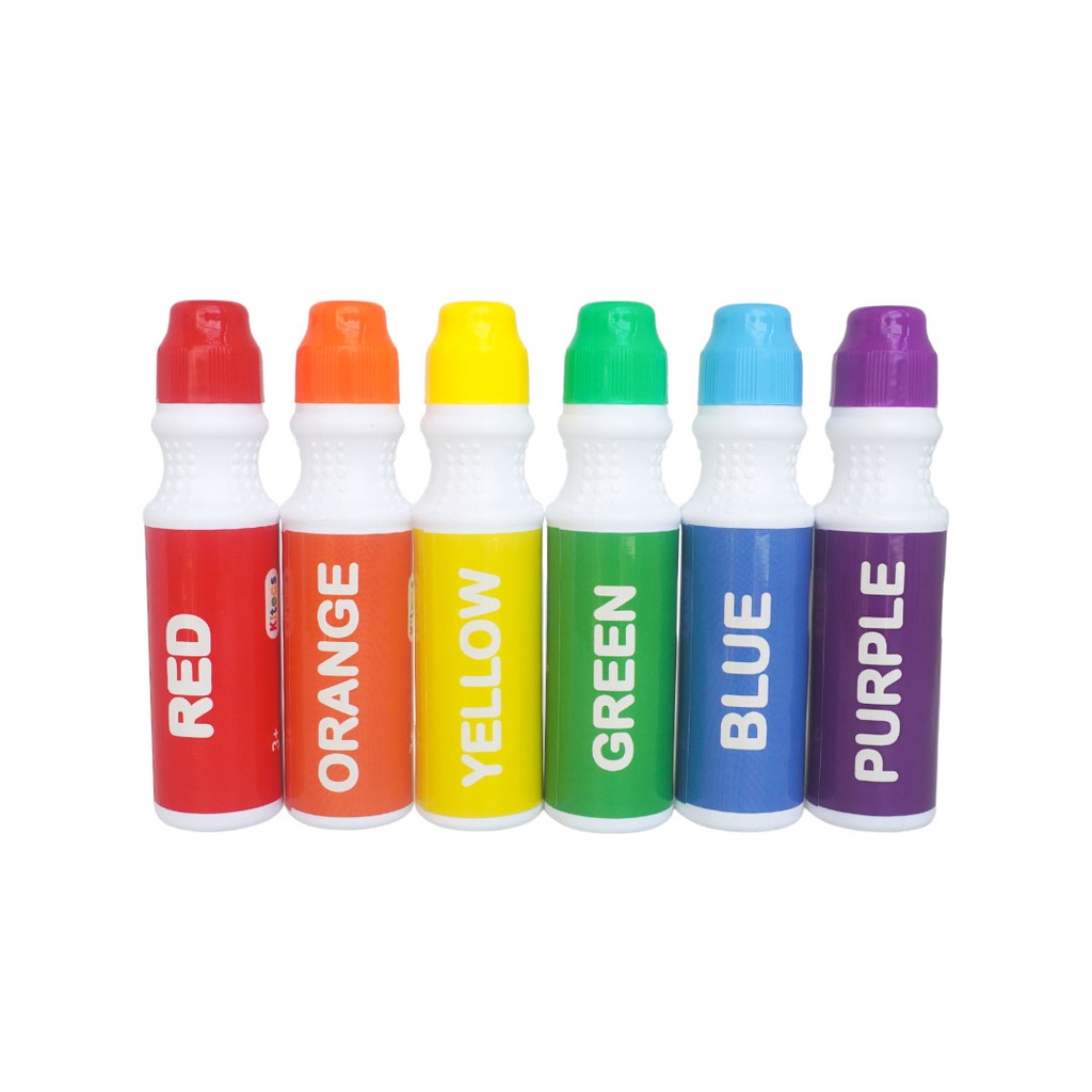 Kitecs Dot Marker Washable Spidol Anak Bulat Jumbo Coloring Painting Drawing Non Toxic 6 Rainbow Colors