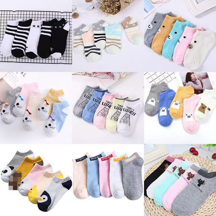 kaos kaki wanita import kaoskaki socks sepatu-1