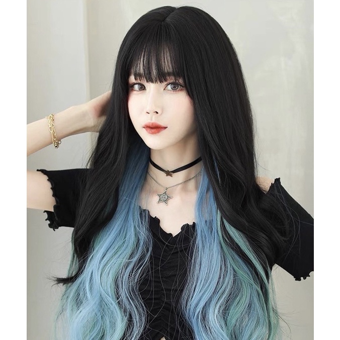 C0320 full wig korean layer wave peek a boo 70 cm