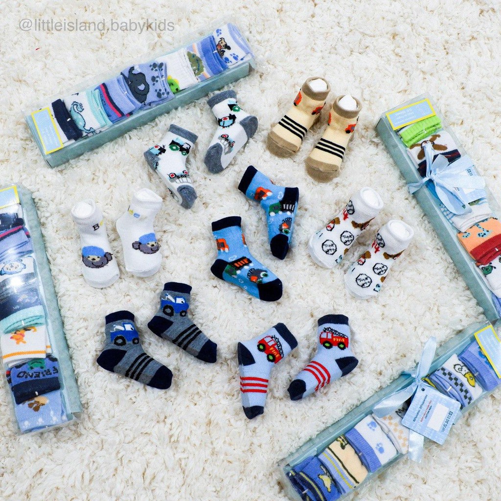 LID9039 - 7 in 1 Kaos Kaki Bayi Cotton Boys/ Girls