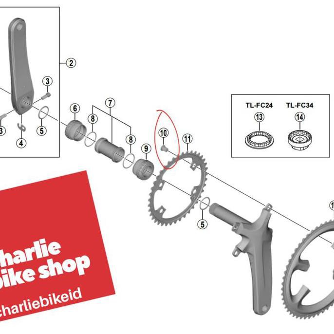 Chainring Bolt - Baut Chainring Shimano Dura Ace Ultegra 105 Tiagra