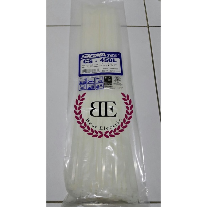 

Office & Stationery | Document Organizer | Kabel Ties / Kabel Tis / Cable Tie Cs 450 L Putih 45 Cm Sigma Cs450L | Best Seller
