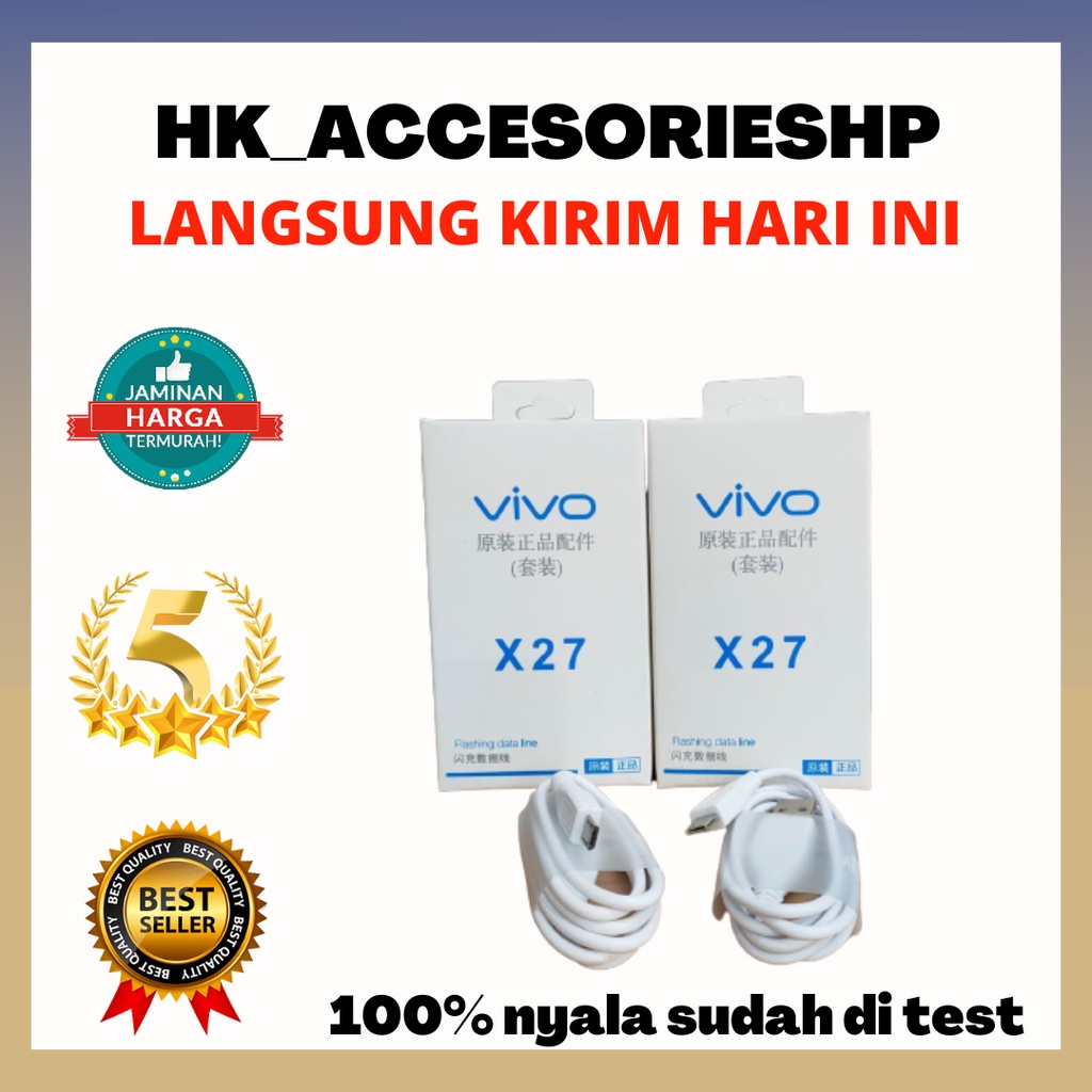 Kabel Data VIVO X27 Micro &amp; Type C Fast Charging Original