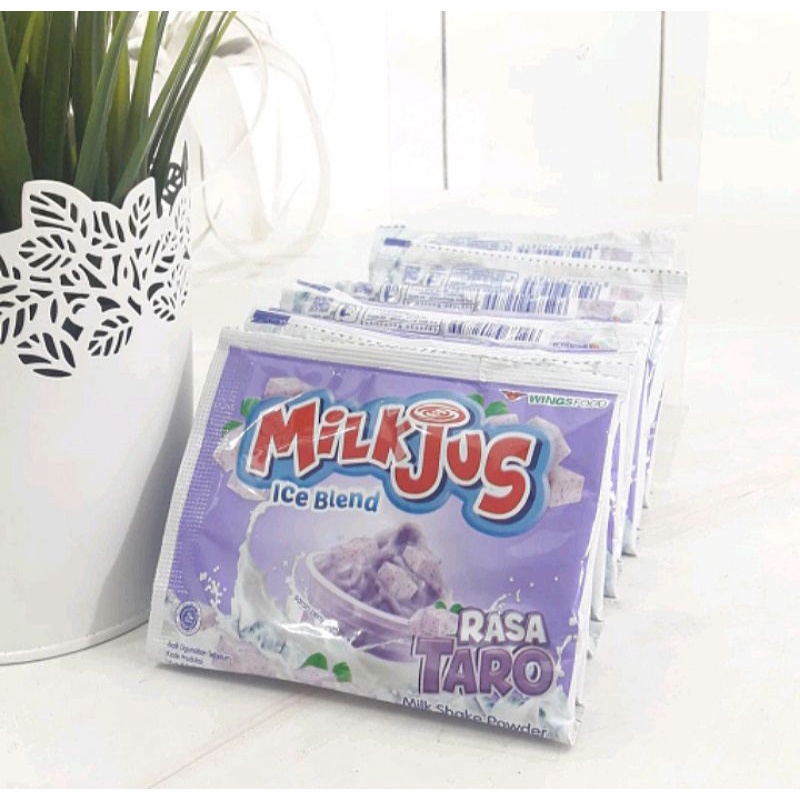 

Serbuk Minuman Instan Ice Blend Shake Milkjus Rasa Taro Segar Eceran Kemasan 25 gr