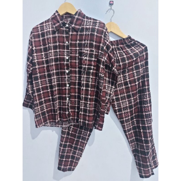 ONE SET/SETELAN PAJAMAS WANITA DEWASA LD 110 CM TYE DYE RAYON VISCOSE PREMIUM-10