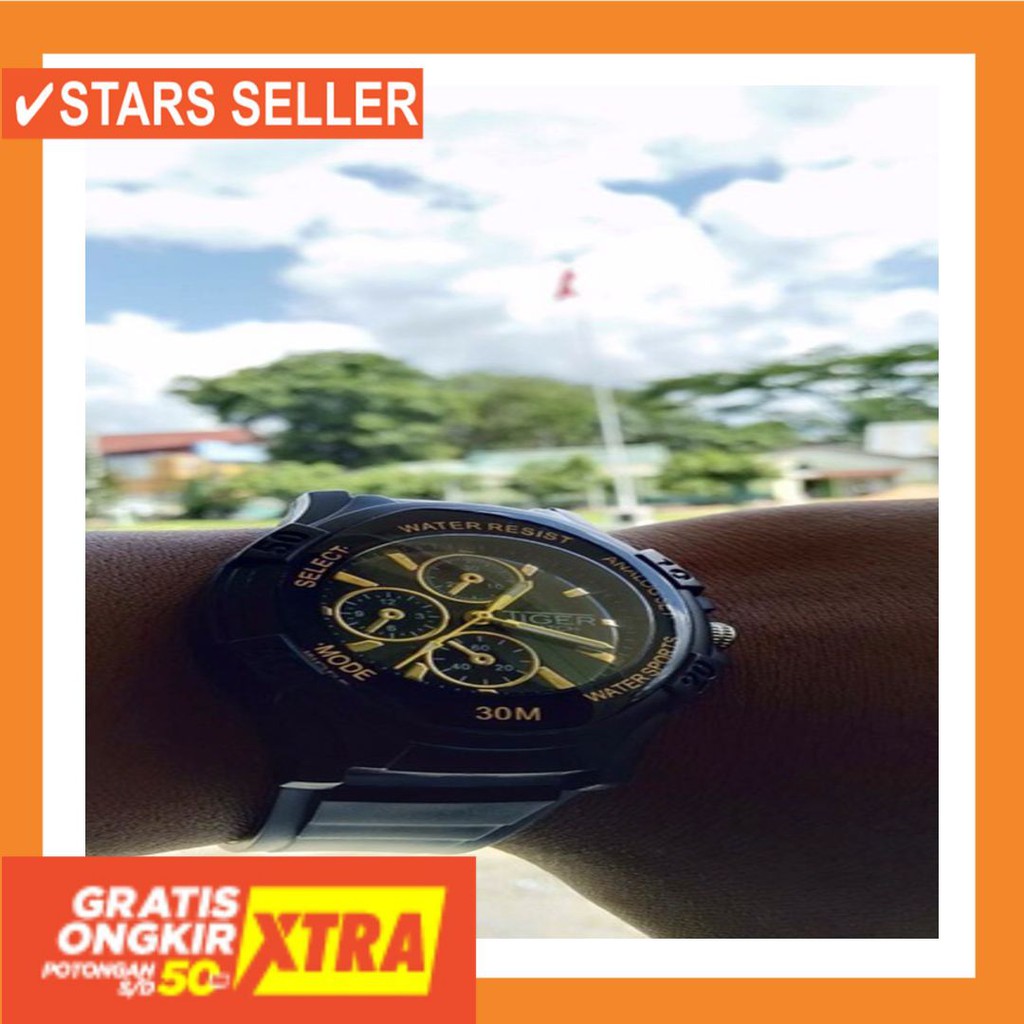 JAM TANGAN GROSIR MURAH LELAKI ANTI KARAT AIR LAKI / Jam tangan Water Resist Tiger Watch Unisex