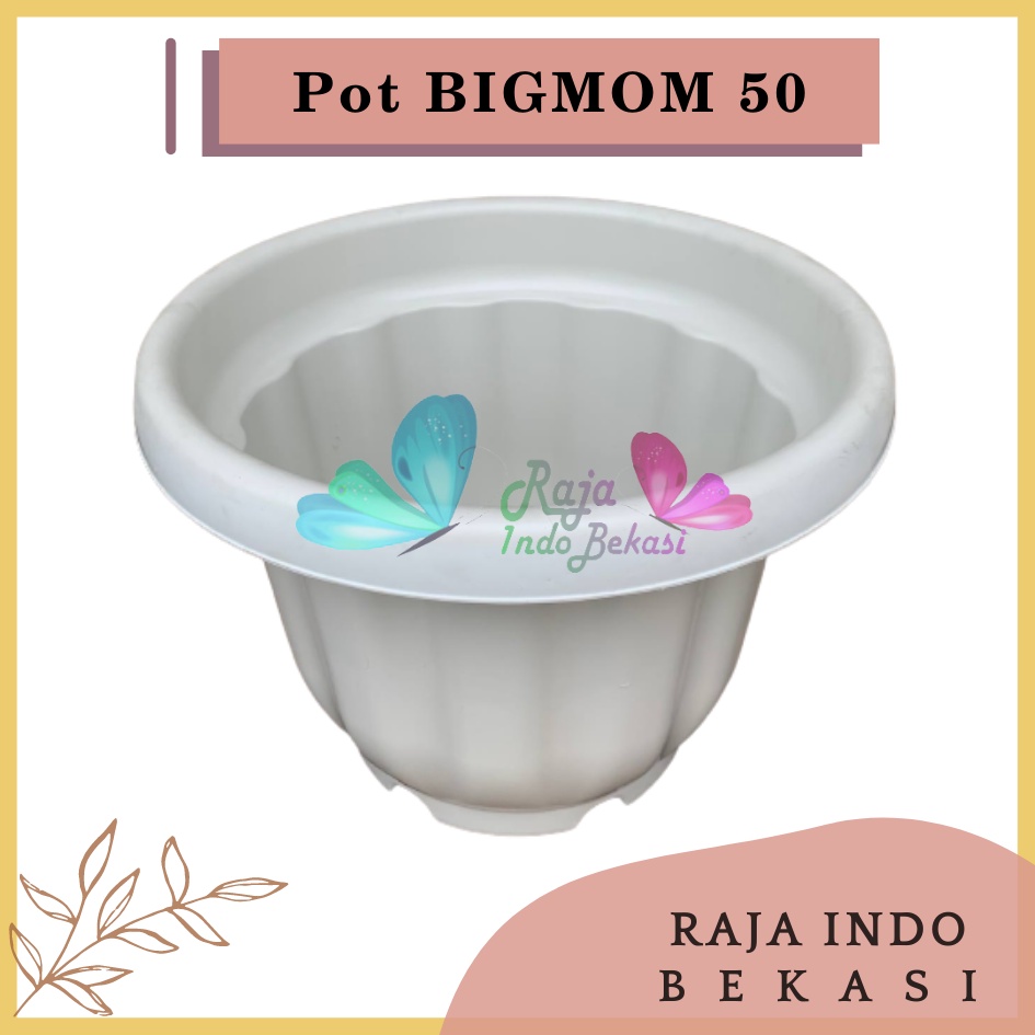 ONLY SAMEDAY AND INSTAN Pot BIGMOM 50 Putih - Pot Besar Jumbo 50cm Pot Besar Plastik Bahan Tebal - Pot Besar Jumbo 100cm 50cm 40cm Putih Tinggi Hitam