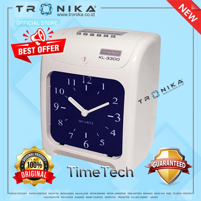 MESIN ABSENSI KARTU | TIME TECH KL 3300 | ORIGINAL | GARANSI RESMI