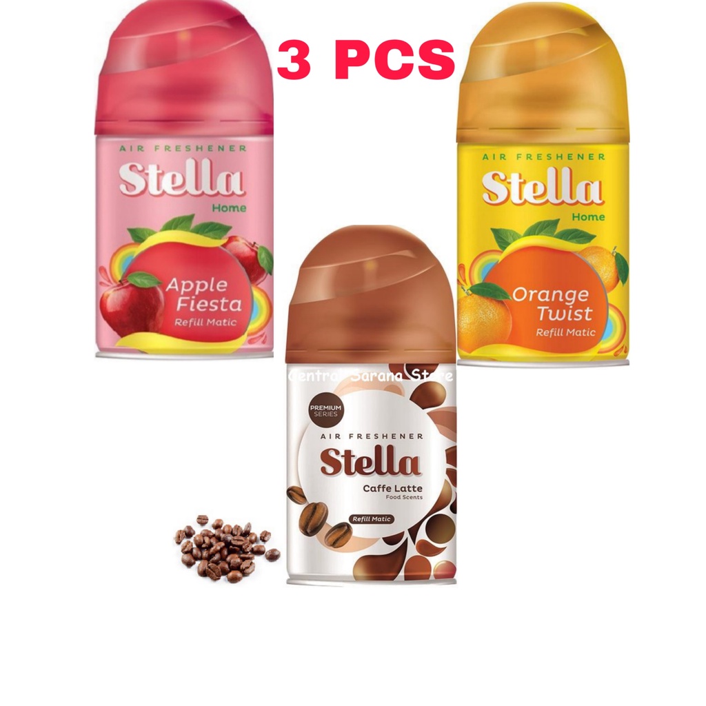 Paket Hemat Stella Matic Refill Pengharum Ruangan 225ML [ Isi 3 PCS]