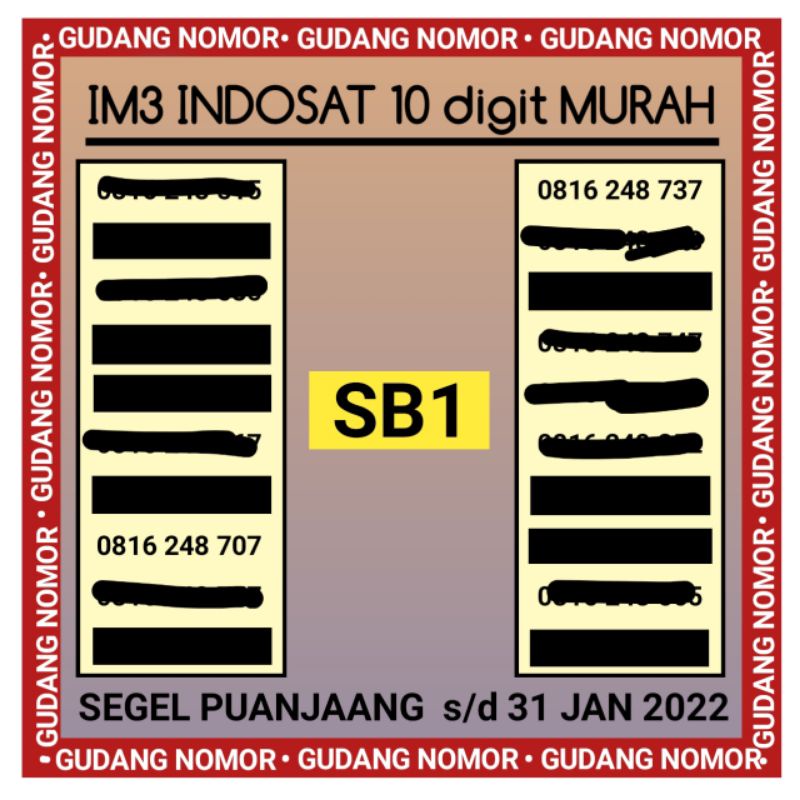 INDOSAT 10 DIGIT 4G LTE | IM3 10 DIGIT 4G LTE | NOMOR CANTIK 10 DIGIT INDOSAT IM3 4G LTE MURAH SB1