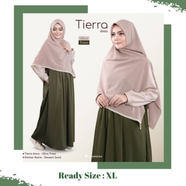 TIERRA DRESS OLIVE GREY MAHOGANY BY YASMEERA