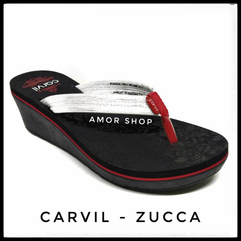 SANDAL WEDGES SANDAL WEDGES CARVIL WEDGES WANITA CARVIL ZUCCA WEDGES PEREMPUAN WEDGES CEWEK