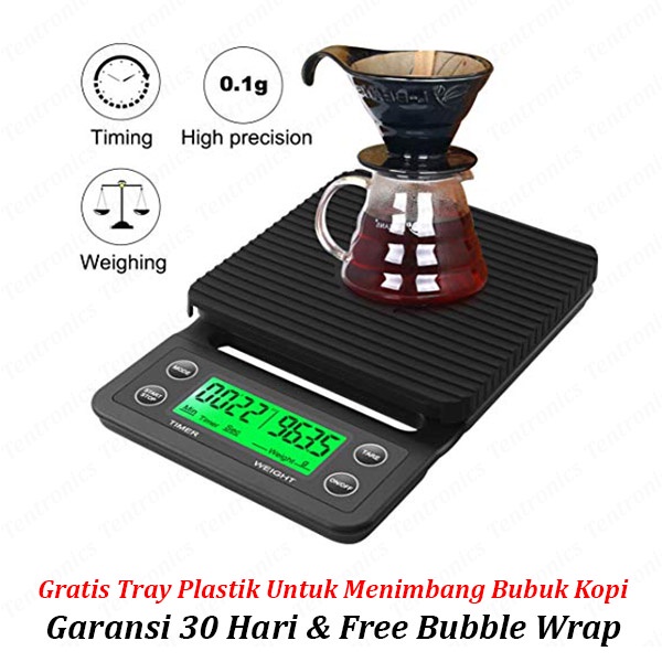 Timbangan Kopi 5KG / 0.1GR Digital Timer V60 Drip Coffee Scale 0.1 GR