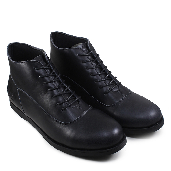 SAUQI - Sepatu Pria Boots Casual Formal Sauqi Spectre Hitam Kulit Asli