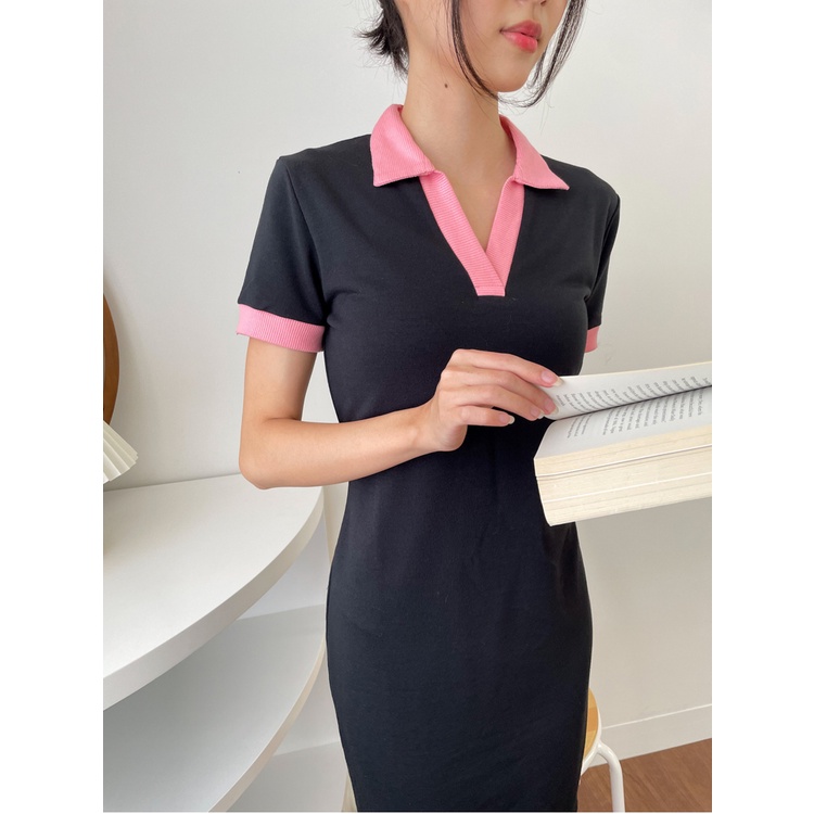 Kadaka D-0192 Polo Dress Wanita Stretch