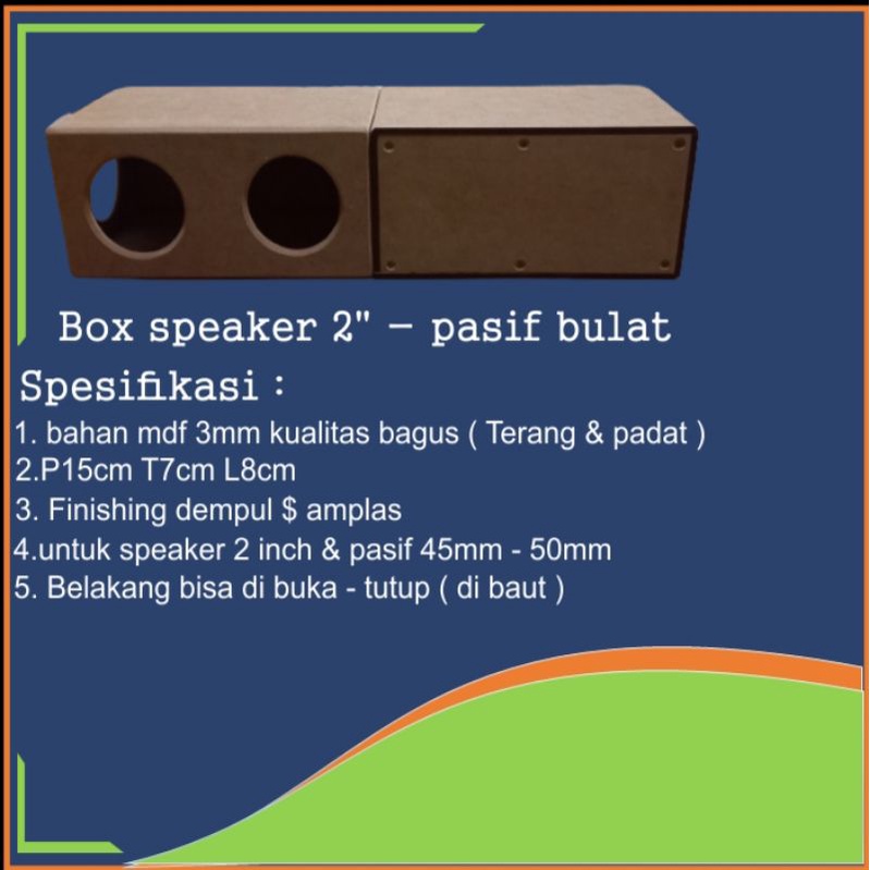 Box speaker 2 inch - pasif bulat