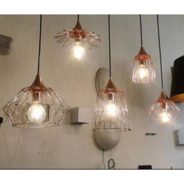 Lampu Gantung Kafe / Resto / Meja Makan Unik 1 Lampu bisa diubah-ubah sesuai keinginan