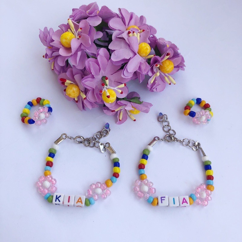 gelang huruf anak-anak